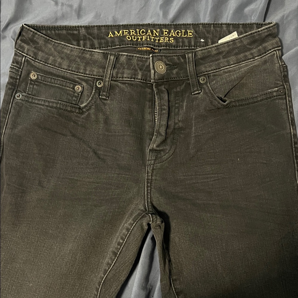 American Eagle Outfitters Women's Dark Gray High Rise Jeans